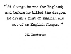 In other words: A good St. George’s Day to you