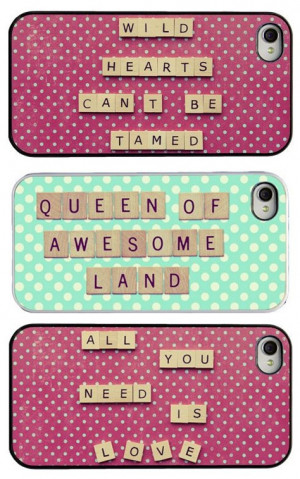 The following Quote, Scrabble iPhone covers with polka dots are ...