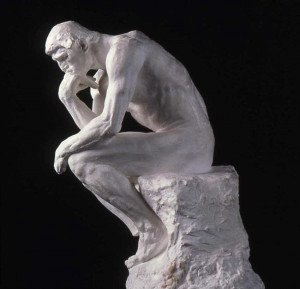 Auguste Rodin (French, 1840–1917), The Thinker , 1880, plaster, 15 ...