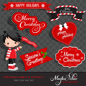 Christmas Frames, Labels & Sayings Graphics, Instant Download ...