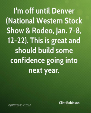 off until Denver (National Western Stock Show & Rodeo, Jan. 7-8 ...