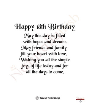 18th birthday poems wallpapers