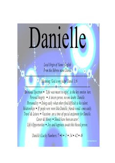 Danielle Name Stickers