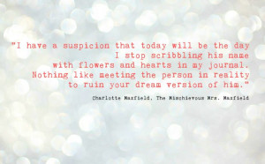 Charlotte Maxfield, TMMM, The Mischievous Mrs. Maxfield, book quote