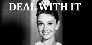 Audrey Hepburn DEAL WITH IT gif Imgur