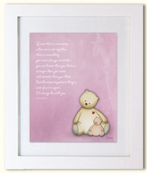Emotional quote Teddy bears nursery wall art print, kids room decor ...