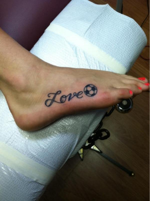 love soccer tattoo