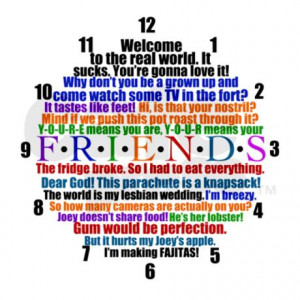 friends_quotes_modern_wall_clock.jpg?color=Silver&height=460&width=460 ...