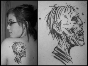 The Walking Dead Tattoo Zombie