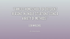 Families homeschool for different reasons, in unique situations, using ...