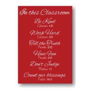 In this Classroom – Bible Verses
