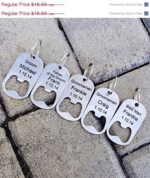 ... Groomsmen Gift, Bottle Open, Beer Lovers, Laser Engraving, Custom Keys