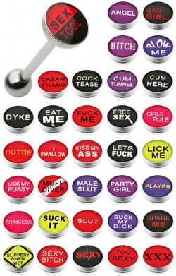 Naughty Sayings Belly Rings - $30 CDN