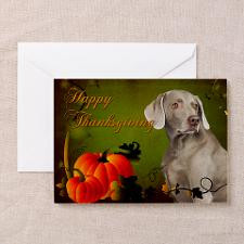 Weimaraner Thanksgiving Greeting Cards