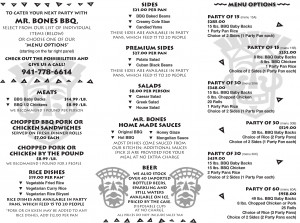 bbq menu catering menu