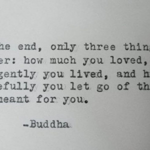 ... Quote Made with Vintage Typewriter BUDDHA Grace Inspirational Courage