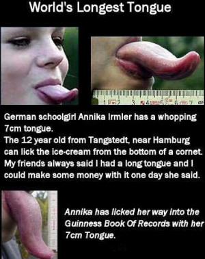 WORLD'S LONGEST TONGUE