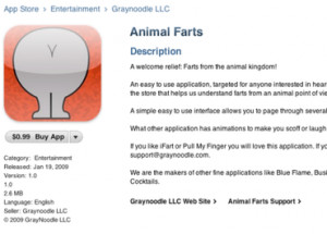 ... 250,000 apps in the App Store. We don’t need any more Fart apps
