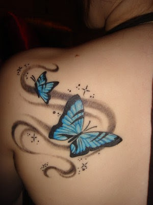Tattoo Ideas, Blue Butterflies, Feminine Tattoo, Butterflies Tattoo ...