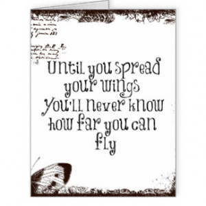 Inspirational Quote: Spread your wings and fly Large Greeting Card