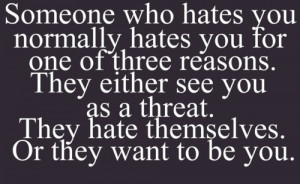 Hate Haters Attitude Quote...