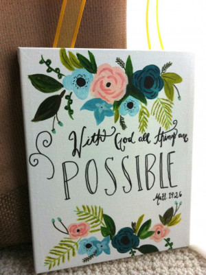 hand painted inspirational bible verse quote canvas by meghan branlund ...