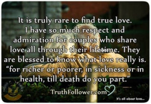 It is truly rare to find true love