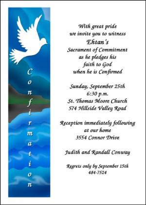 catholic confirmation invitation wording