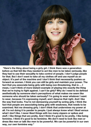 Zooey Deschanel flaunting her feminist frills. An accomplished and ...