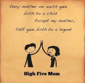 High five to mom