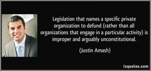 Legislation that names a specific private organization to defund ...