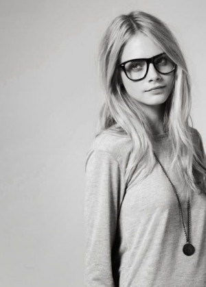 nerd #hot #cara #delevigne #glasses #sexy #model