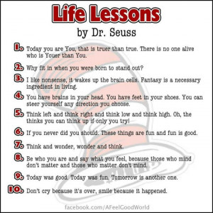 Life Lessons...Dr Seuss