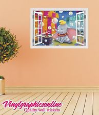 Dumbo the Elephant Jumbo Jr full colour magic window image wall ...