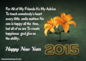 Happy New Year 2015 To all of my Facebook Friends