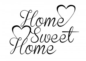 Home Sweet Home Quotes Home sweet home wall sticker