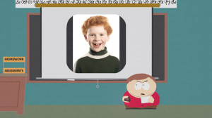 Cartman hält in der Schule ein Referat über die Gefahr, die ...
