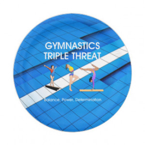 TOP Gymnastics Triple Threat 7 Inch Paper Plate