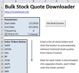 ... http://investexcel.net/3878/multiple-stock-quote-downloader-for-excel
