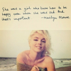 She was a girl who knew how to be happy