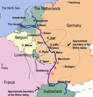 rhine river germany map germany rhine river cruises germany map