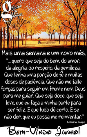 Mensagens/ Imagens Bem Vindo Junho