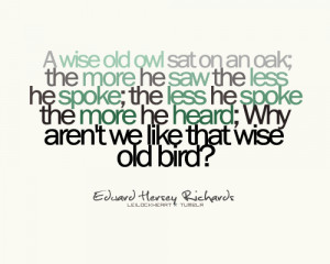 Wise Old Owl Quote