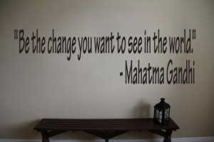 Mahatma Gandhi Inspirational Classroom Quote Vinyl Wall Sticker Decal ...