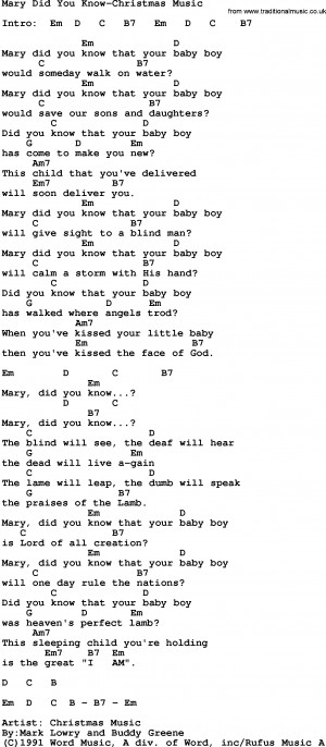 Mary Did You Know Lyrics