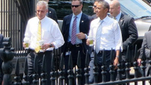 White House Chief of Staff Denis McDonough and President Obama return ...