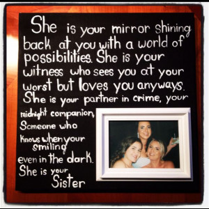 Painted sister quote wall art