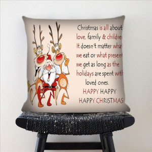 Funny Quote Pillows Funny Christmas Quotes Throw