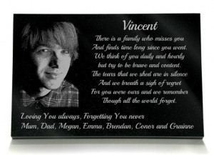 Portrait Plaque Memorials using Photographic Images