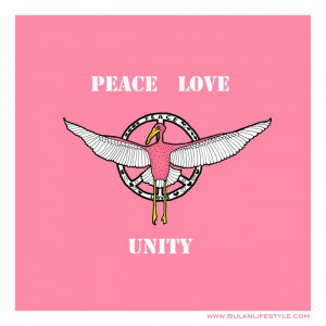 Peter the Pelican Peace Love Unity www.bulanlifestyle.com